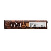 Органический молочный шоколад эспрессо с вафельной крошкой, Vivani 40 г